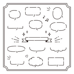 Obraz premium Prosty zestaw wydmuchiwania / wektor eps