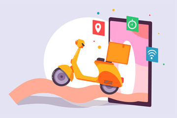 vector illustration of online delivery concept