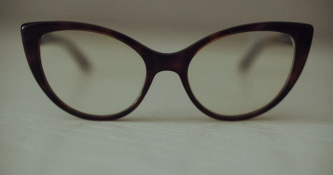 eyeglasses on white background. Eye health and protection