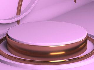 Abstract geometric background. Pink color