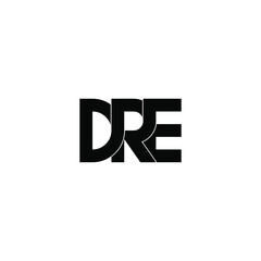 dre letter original monogram logo design