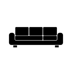 Sofa icon isolated on white background. Couch for living room.Flat design