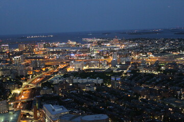 Boston at night