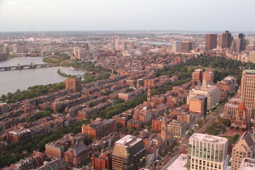 Boston at sunset