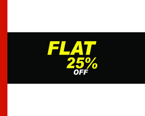 black vwctor banner flat 25% off