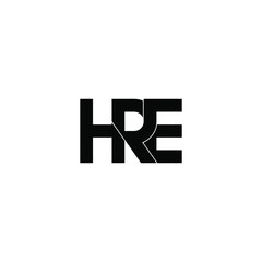 hre letter original monogram logo design