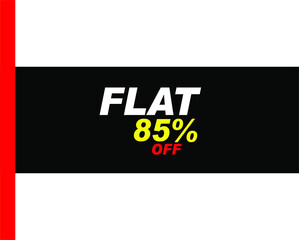 black vwctor banner flat 85% off