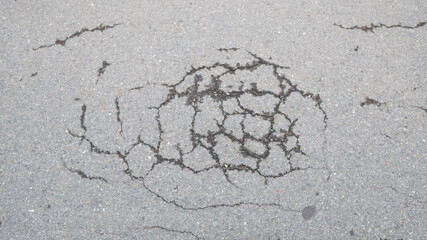 crack on a empty road