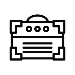 amplifier icon or logo in  outline
