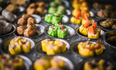 Chinese Dim Sum Breakfast in Betong District, Yala Province, Thailand