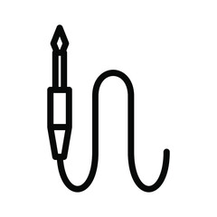 jack plug icon or logo in  outline
