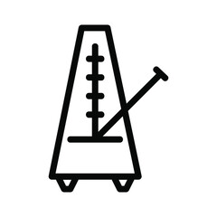 metronome icon or logo in  outline
