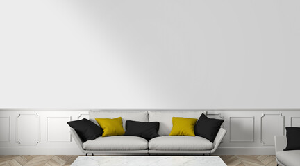 pièce d'appartement vide avec quelques meubles