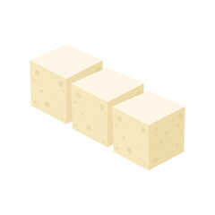Tofu vector. free space for text. wallpaper. Tofu on white background.