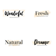 feminine watercolor background logo editable template
