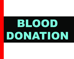 Black Vector Banner blood donatio