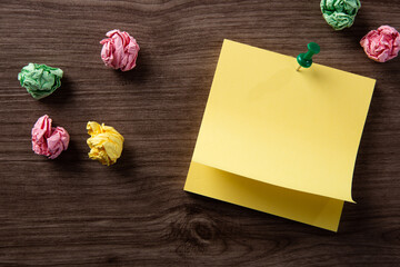  blank notepad on wooden background