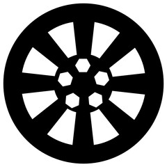 Naklejka premium Alloy rim also known as steel rim, solid icon design 