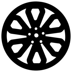 Obraz premium Alloy rim in glyph vector 
