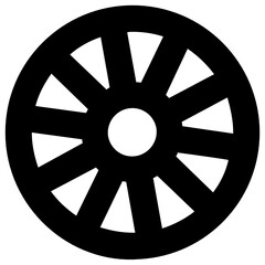 
Alloy rim also known as steel rim, solid icon design
