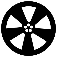 
Spinning wheel or spinner rim, best to be used in auto and related website, solid icon
