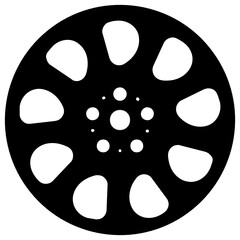 Fototapeta premium This solid vector is representing wheel rim in editable style 