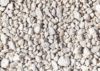 Stone gravel at a construction site as a background.