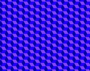 Abstract 3d background. A wall of blue cubes. Vector illustration.