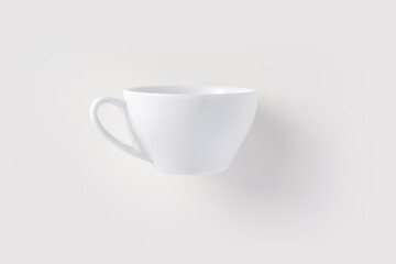 Front view of float empty cup on white