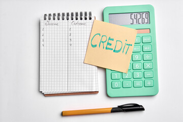 notebook calculator on a white background. Credit ign