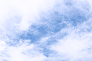 Obraz premium Blue Sky and white cloud background. Sky in sunny day with white cloud. Nature and background concept.