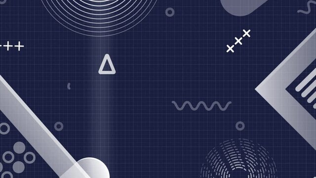 4k - Abstract technology background with modern elements. Animation with Parallax Effect