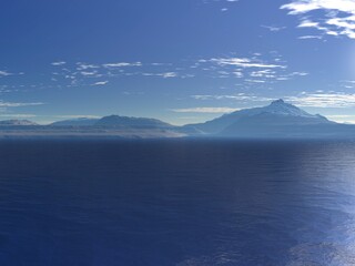 Illustration of a beautiful and peaceful landscape