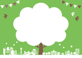 大きな木と都市のエコロジーな背景イラスト 正方形 2c 文字なし Wall Mural Takahashi 大きな木と都市のエコロジーな背景イラスト 正方形 2c 文字なし Wall Mural Takahashi