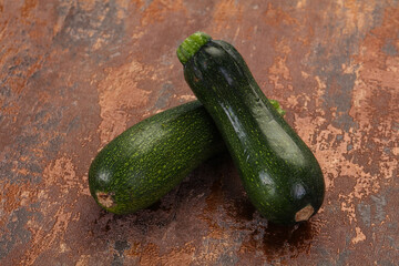 Raw ripe zucchini