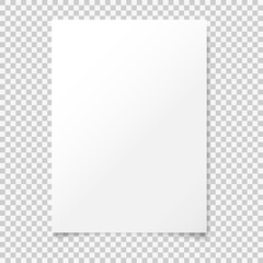 A4 blank sheets of white paper with different shadow effects icon isolated on white background. Vector illustration.