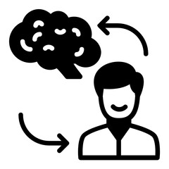 Sharp Mind Versus Common Mindset Concept, Mind State Reload Vector Icon Design, Trade and barter Symbol on White background 