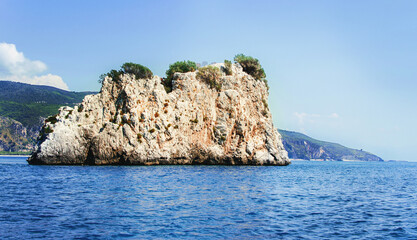 Rock island near at Cape Palinuro