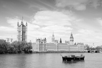 London UK - black and white vintage style