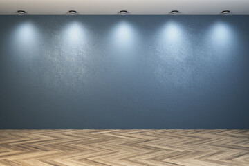 Minimal techno concept with empty hall w
