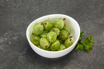 Fresh ripe green sweet gooseberry
