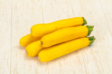 Fototapeta na wymiar Ripe tasty Yellow young zucchini