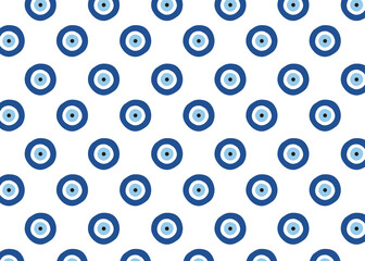 Evil eye vector pattern. Evil eye blue pattern wallpaper. 