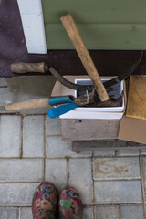 Working in the garden