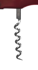 Corkscrew, wine opener isolated on white background with clipping path