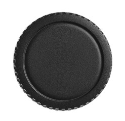 Camera lens cap cover isolated on white background