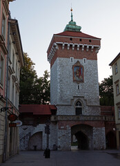 Cracow, Florian's Gate in Cracow's old town