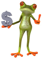 Fun frog - 3D Illustration