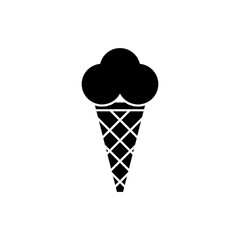 Ice cream icon. Simple flat vector illustration on a white background.