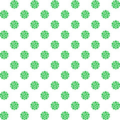 green mandala flower with white background repeat pattern